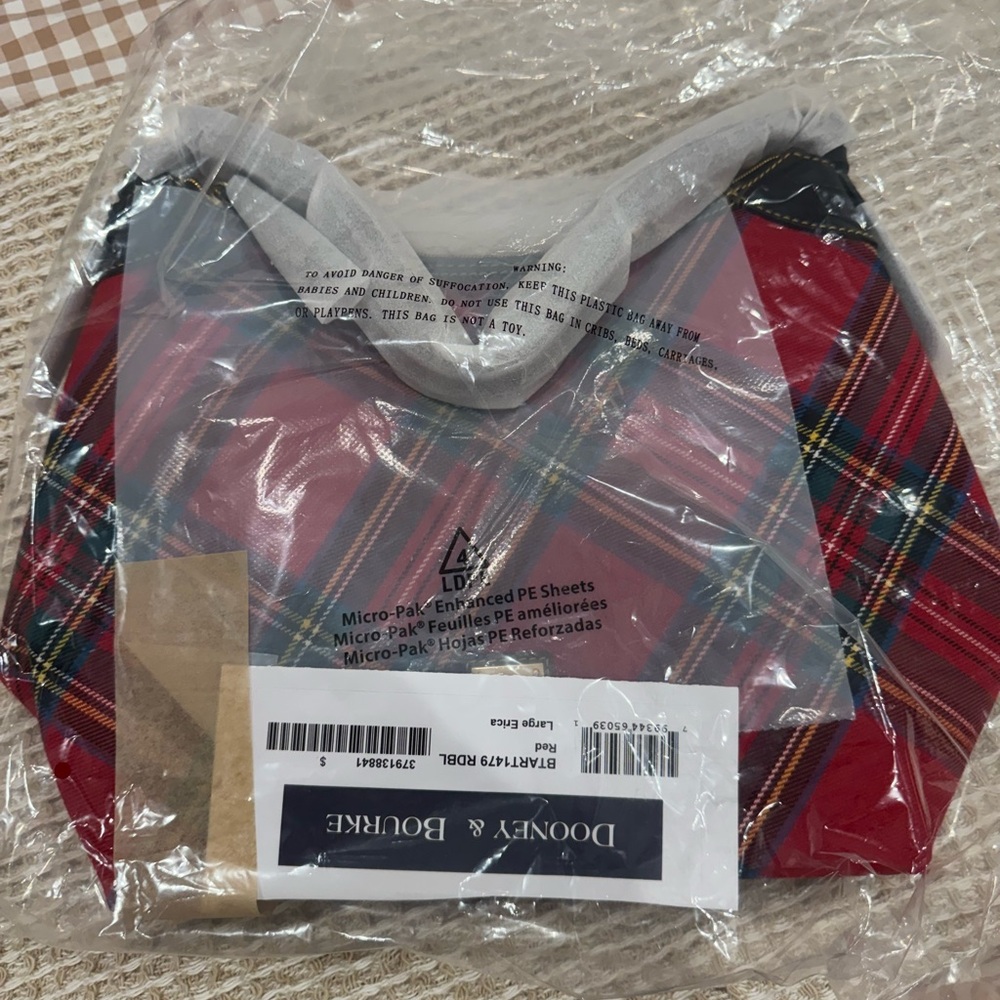 Dooney & Bourke Red Plaid Shoulder Bag - Picture 2 of 5